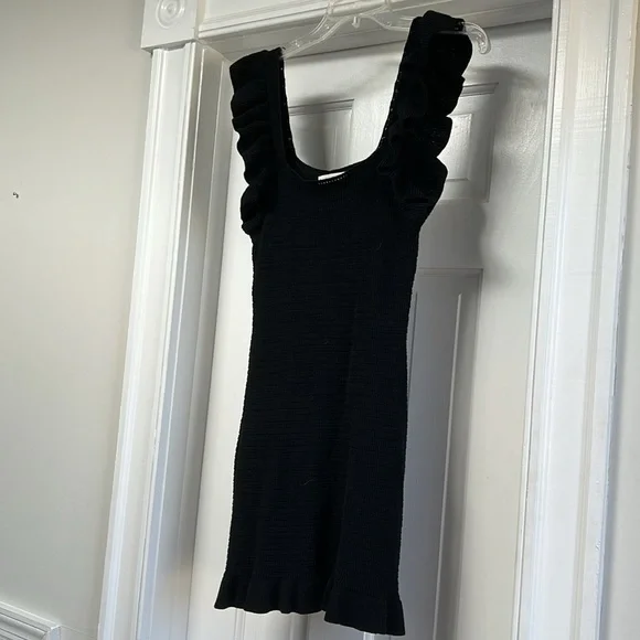 ANTHROPOLOGIE XSP brand new with tags summery black mini dress - Picture 2 of 6